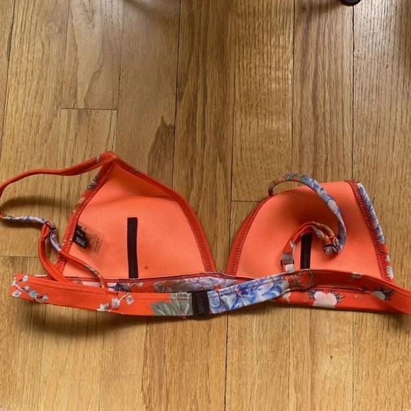 Triangl bikini both top and bottom sz medium orange floral pattern neopr… - Picture 5 of 5